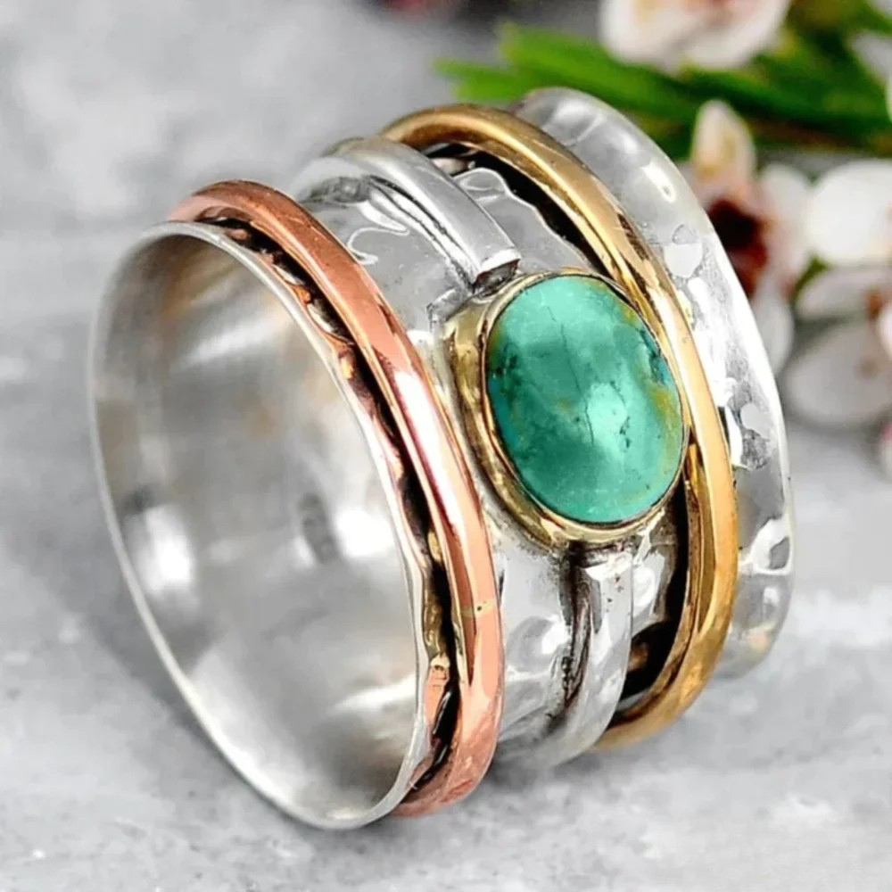 Vintage Gouden en Zilveren Ring