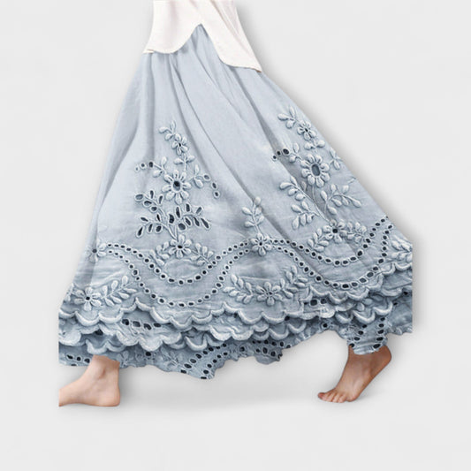 Luna – Boho Maxirok Met Borduursel