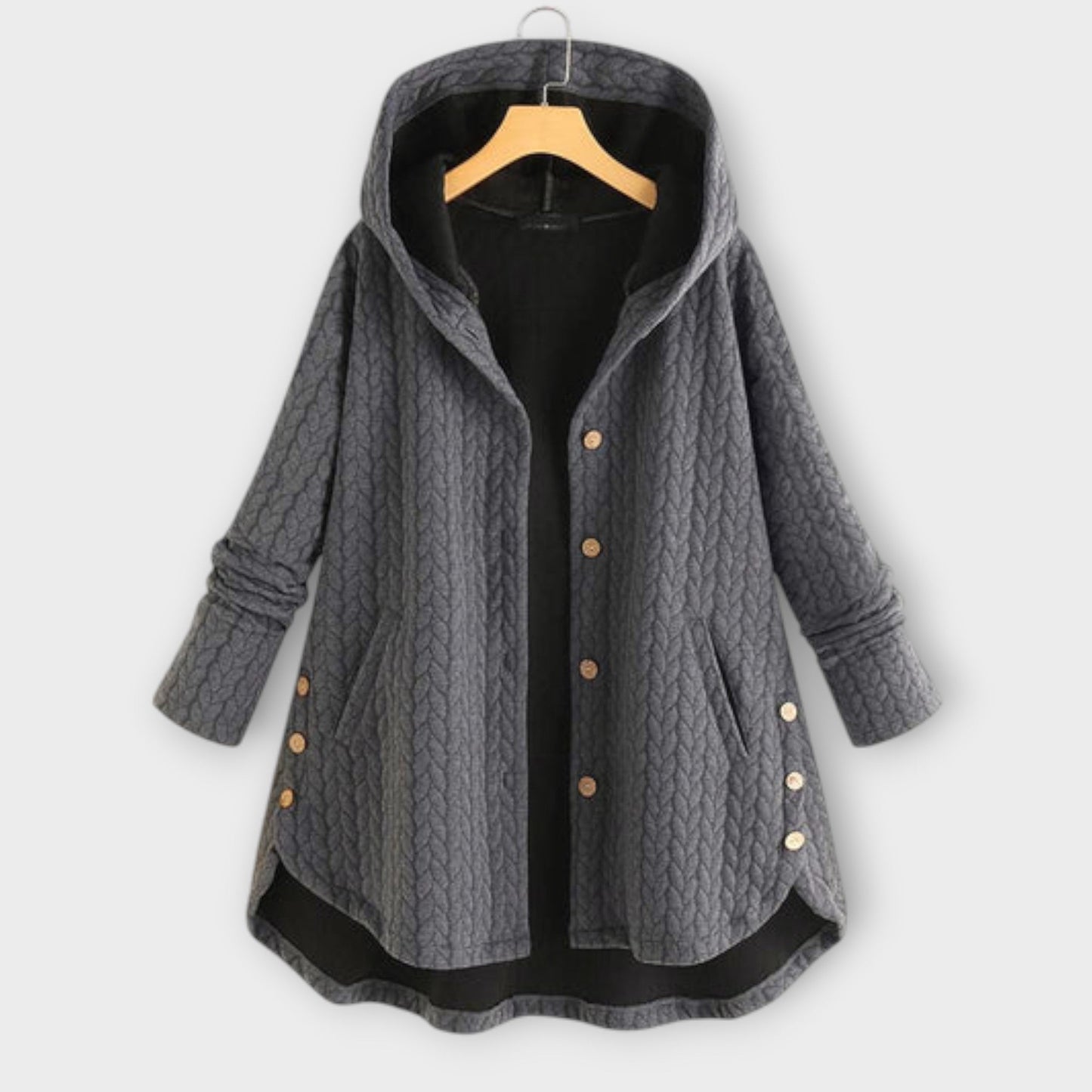 Leslie - Warme Button-Up Jas