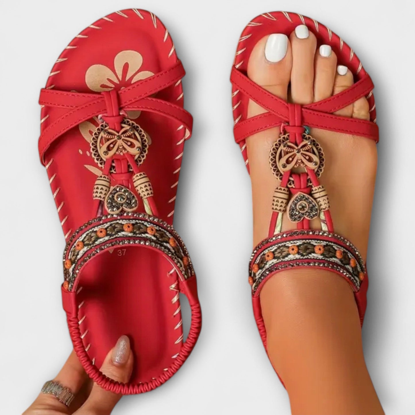 Claudia - Orthopedische Ibiza geïnspireerde sandalen