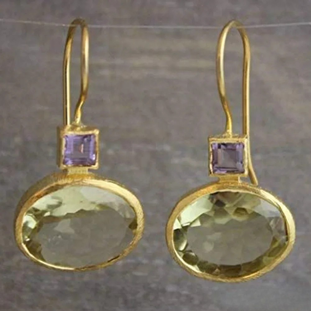 Retro Groene Oorbellen