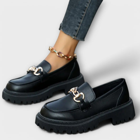 Trendy Dames Plateau Loafer met Gesp