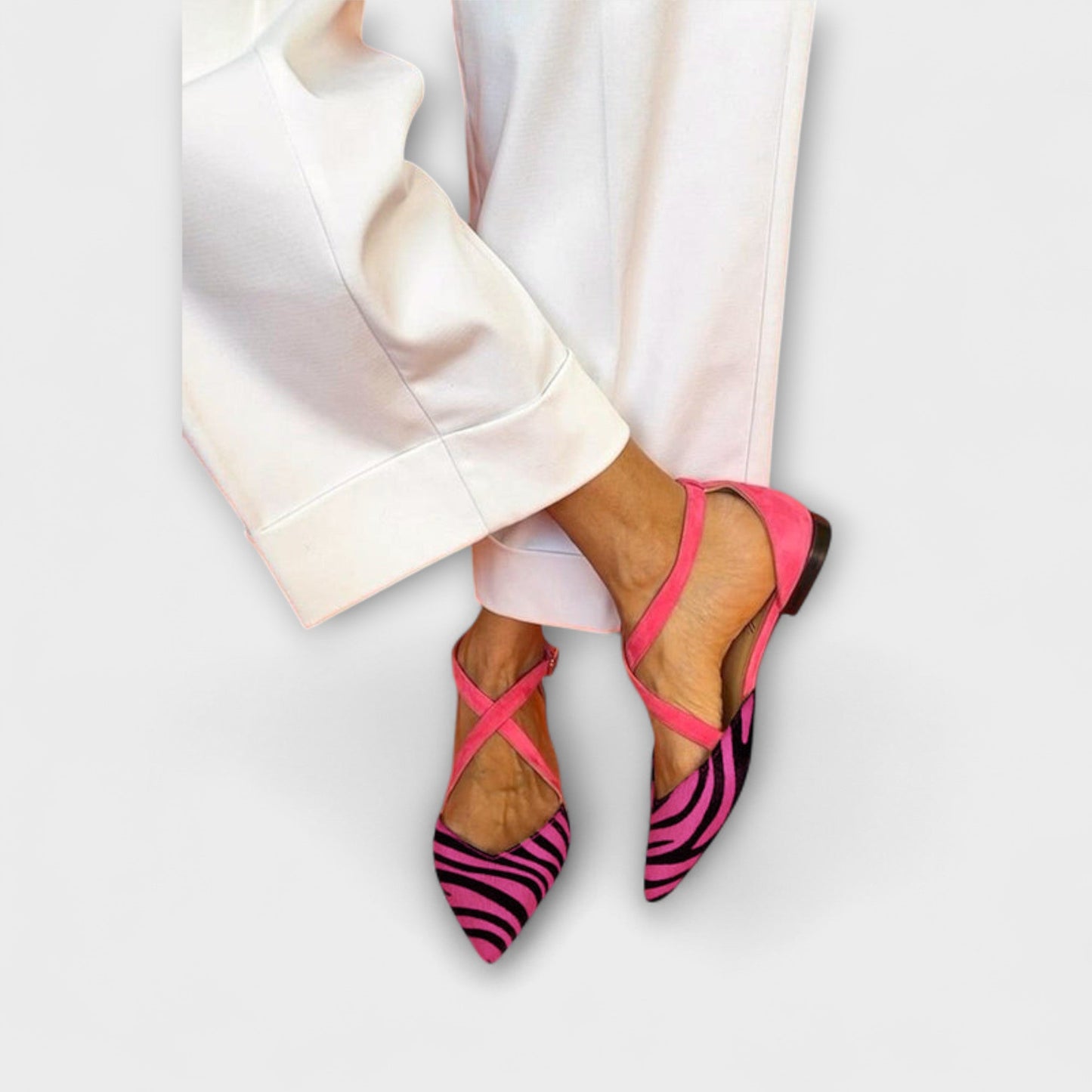 Zarella – Zebra-Flats in Roze Kracht